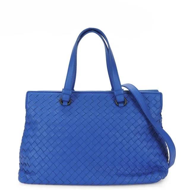 Bottega Veneta Leather Intrecciato Bag in blue Woven leather from Poshmark