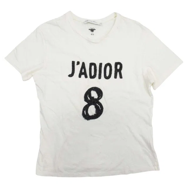 Dior Dio J'adior 8 Shirt Logo Top 36 Ivory LadySecond in White from The Reluxe