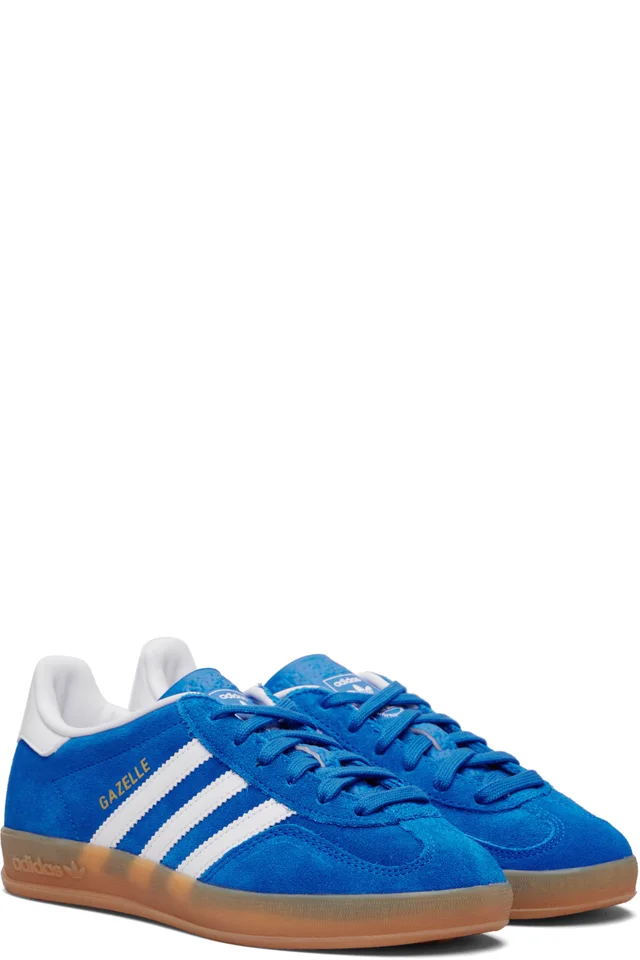 adidas Originals Blue Gazelle Indoor Sneakers, photo 4 of 5 from SSENSE