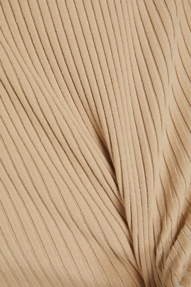 Joseph Pointelle-Trimmed Ribbed-Knit Skirt, photo 4 of 4 from THE OUTNET