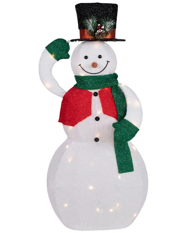 Northlight 36in LED Lighted Animated Hat Tipping Snowman Christmas Figure, image 1 of 1 from Rue La La