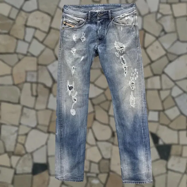 Diesel Jeans Mens 32x34 Blue Belther Slim Tapered Eyecons Made Italy 2014 0829t in blue Denim from Grailed
