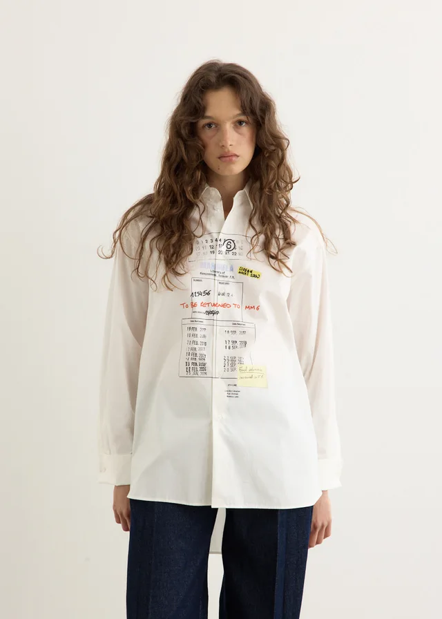 MM6 Graphic Print Shirt in White from Incu, photo 1 of 1