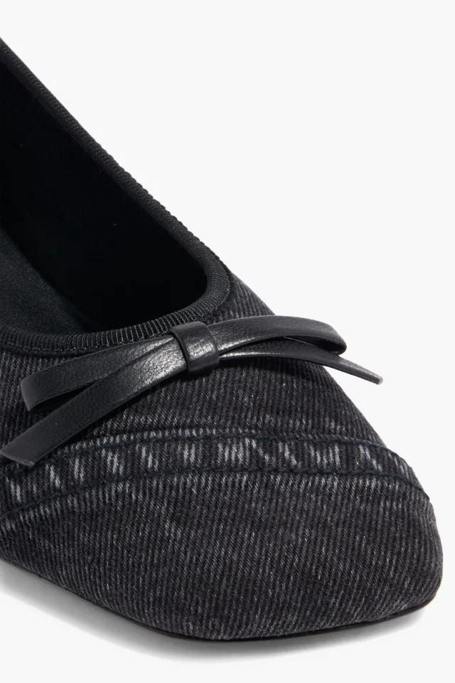 3.1 Phillip Lim ID Bow-Detailed Denim Pumps in Black, photo 4 of 4 from THE OUTNET