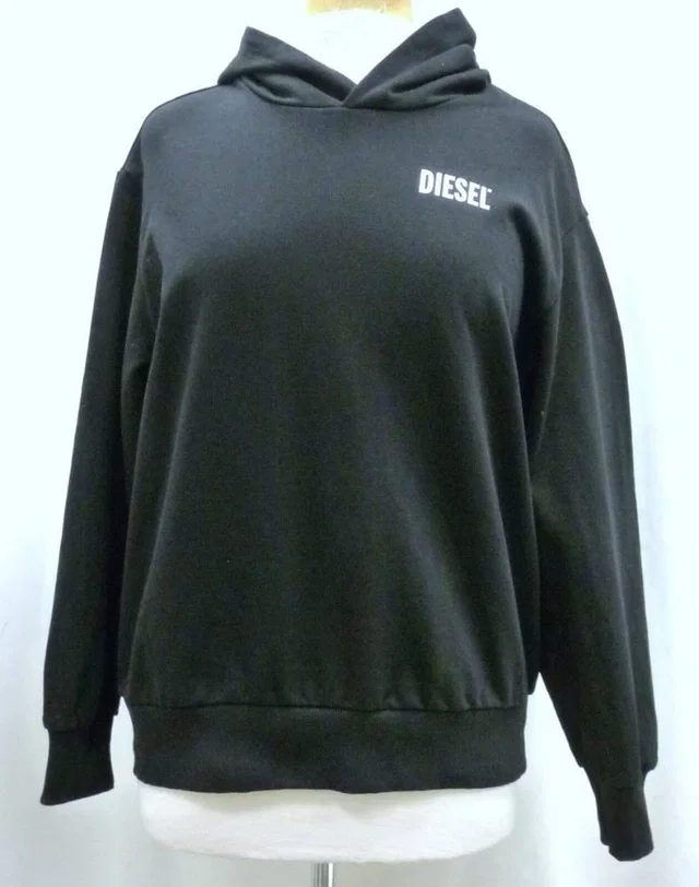 Diesel Hoodie Black Size: S in Black Cotton from Oxfam Online Shop