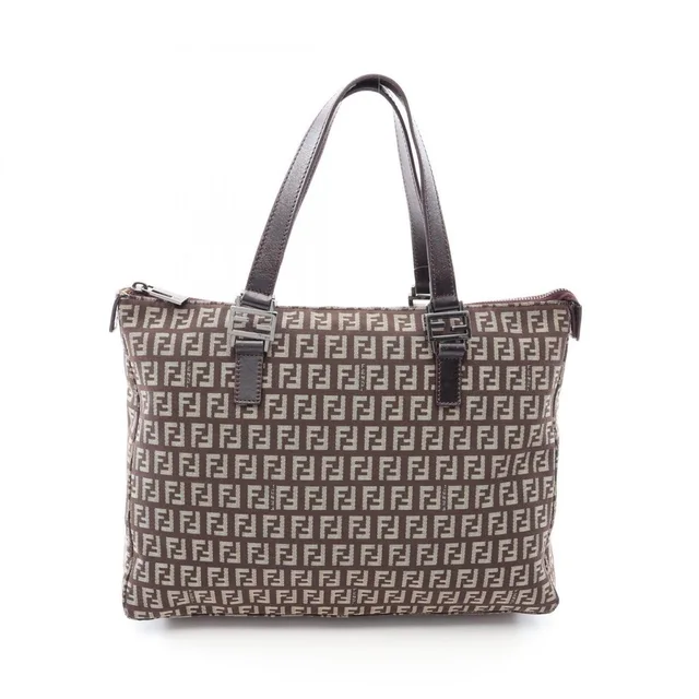 Fendi Zucchino Tote Bag Handbag, Canvas And Leather, Women's, Brown/Beige in brown|red Canvas from Poshmark, photo 1 of 1