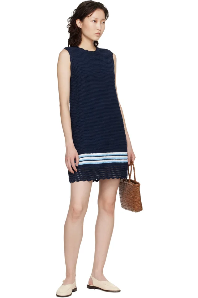 B.B. Wallace Navy Reinhardt Minidress, photo 4 of 4 from SSENSE
