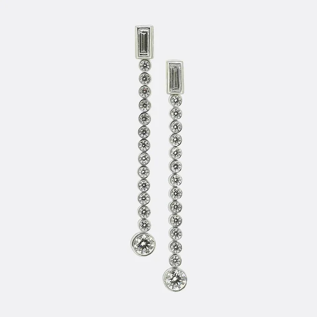Tiffany & Co. 1.68ct Diamond Drop Jazz Earrings from The Vintage Jeweller