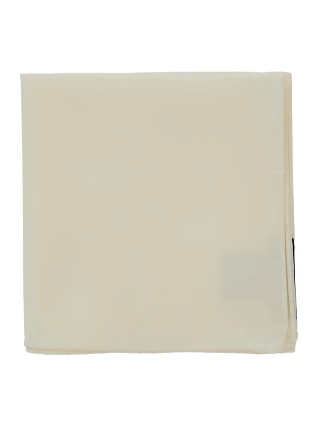 Giorgio Armani Virgin Wool Pocket Square — White Accessory in White Wool from HEWI
