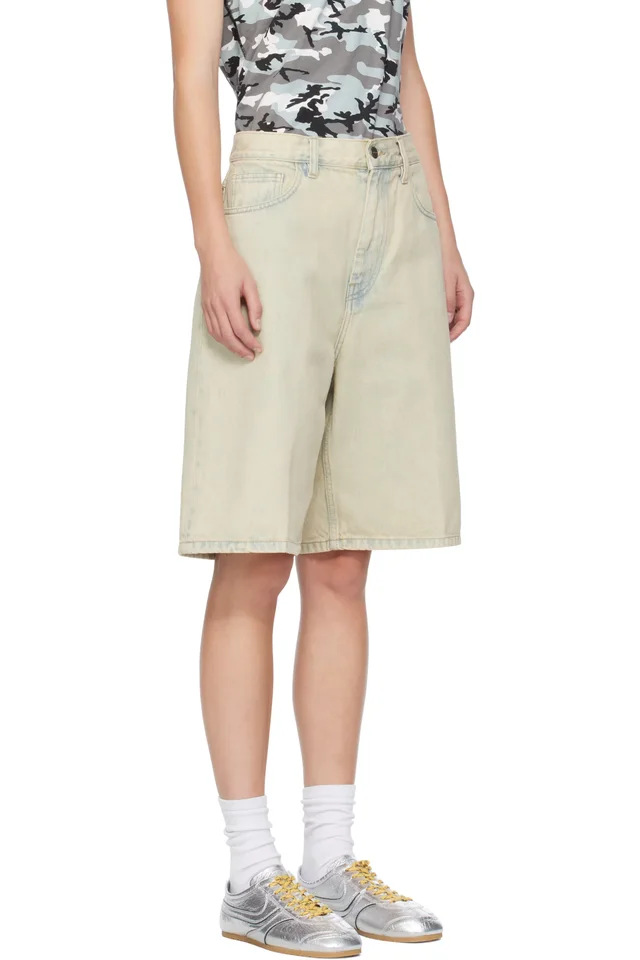 Carhartt Work In Progress Beige Brandon Denim Shorts, photo 2 of 4 from SSENSE