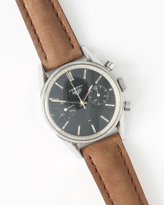 TAG Heuer Carrera 45 36mm Ref 3647n 1963 Watch in Leather from A Retro Tale