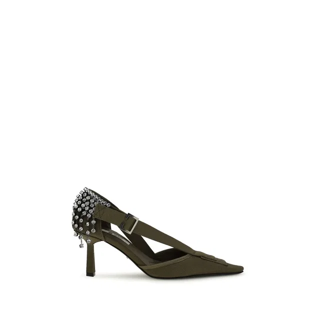 Prada Bicolor Cotton High Heel Pumps in Canvas from HEWI