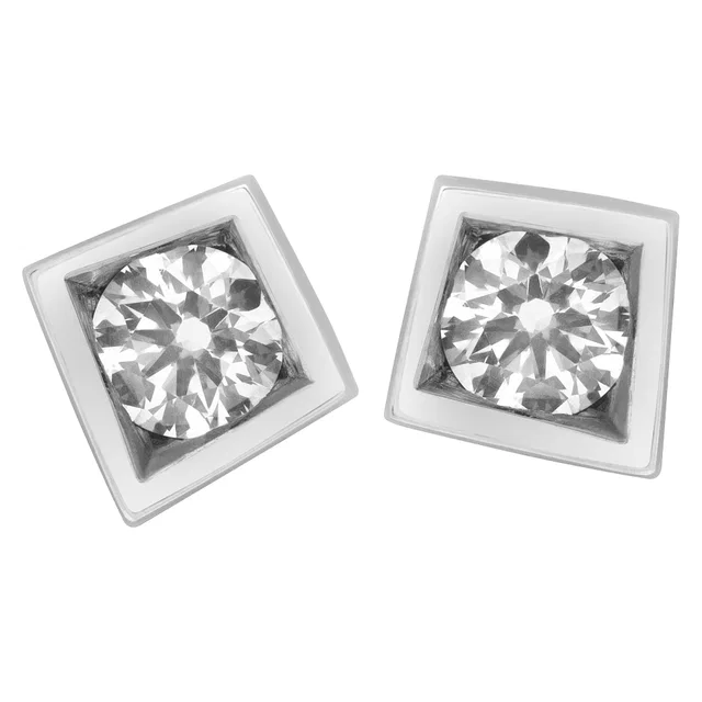 Tiffany & Co. earrings with approx 0.15 carat each on 18k white gold with pouch in White White Gold from Gray And Sons