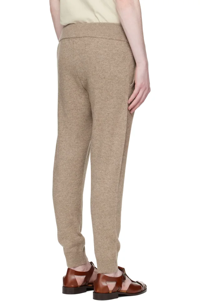 Entire Studios Beige Slim Knit Lounge Pants, photo 3 of 4 from SSENSE