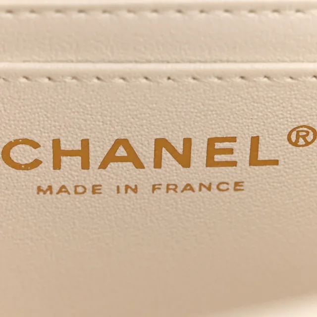 Chanel Aged Calfskin Quilted 2.55 Reissue Mini Flap White in White Calfskin from FASHIONPHILE, photo 6 of 14