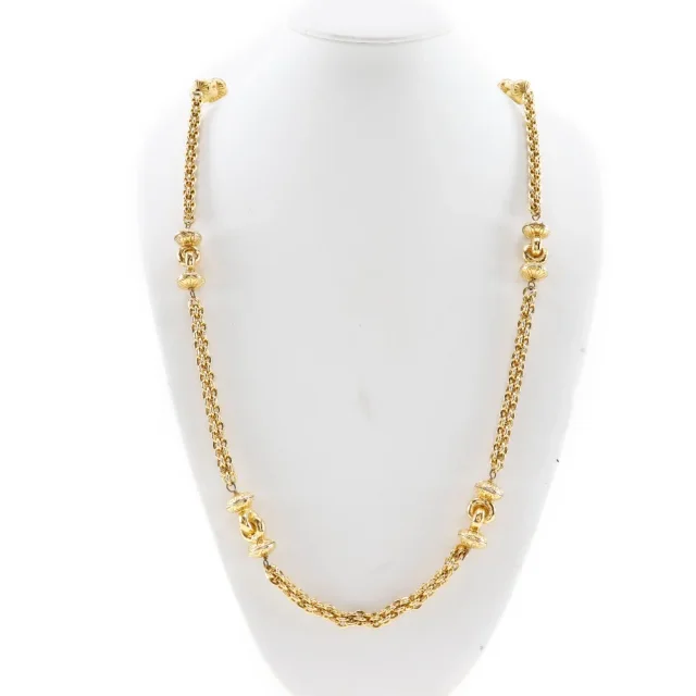 Chanel Vintage Long Necklace Gold Plated in Gold Gold-plated metal from LuxUness, photo 2 of 10