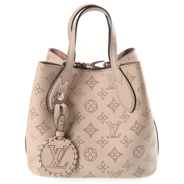 Louis Vuitton Monogram Mahina Blossom PM 2-Way Shoulder Bag Beige Leather Silver in Beige Leather from The Reluxe