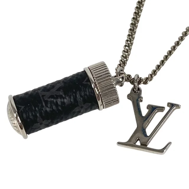Louis Vuitton Necklace Charm Metal Black in Black from The Reluxe