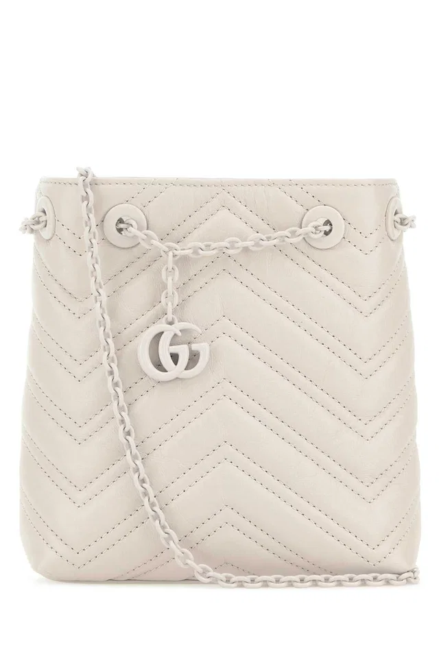 Gucci Quilted Nappa Leather Bucket Bag — White in White Nappa leather from HEWI