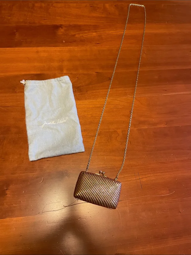 Judith Leiber Gold Mini Crossbody / Clutch in gold|pink from Poshmark