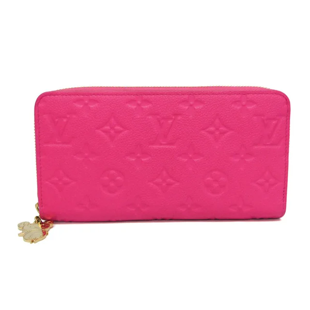 LV X TM Takashi Murakami Zippy Wallet M13618 Men in Hot pink Monogram Empreinte from Elady
