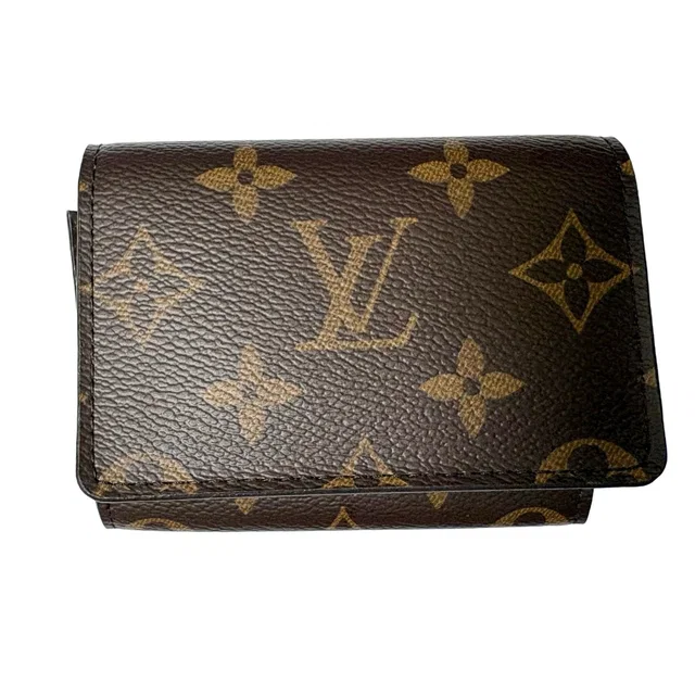 Louis Vuitton Envelope Business Card Holder Monogram Case Canvas Brown Boys' in Brown Canvas from The Reluxe