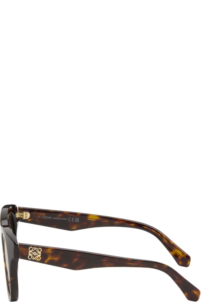 LOEWE Brown Mini Anagram Butterfly Sunglasses, photo 3 of 4 from SSENSE