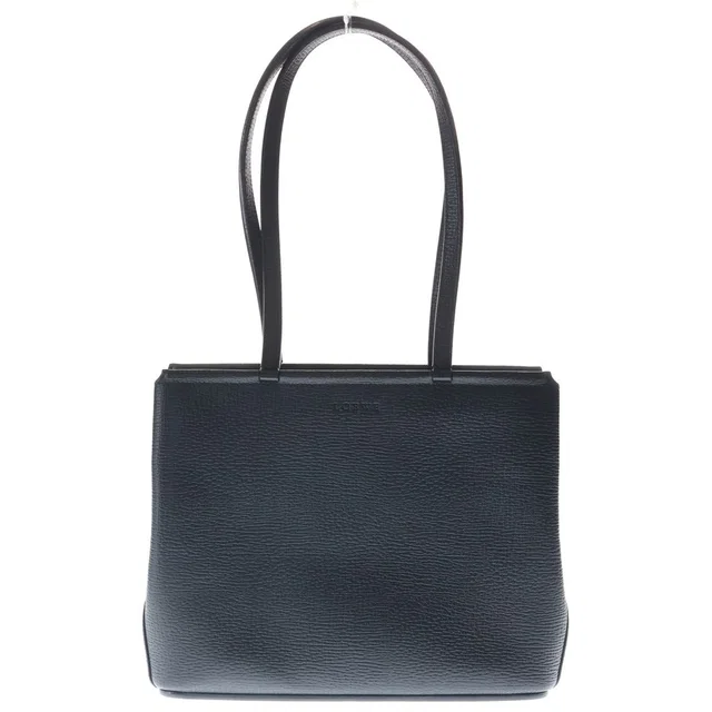 Loewe Log Leather Tote Bag Black in Black Leather from The Reluxe