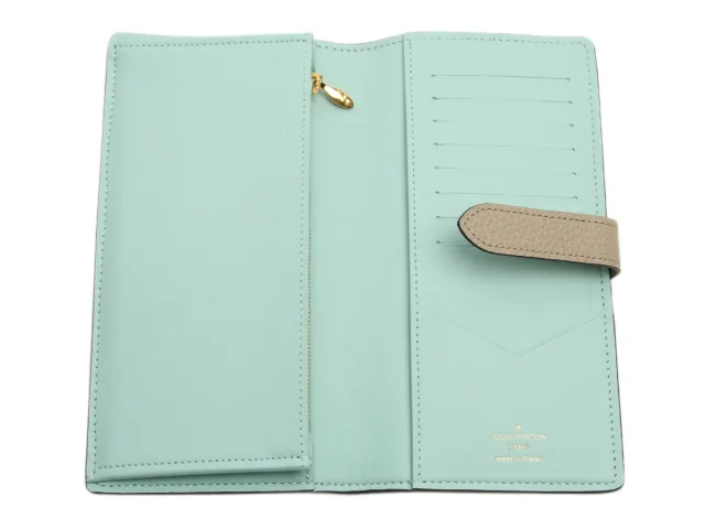Beige Pebble Taurillon LV Vertical Wallet in Beige Leather from Ann's Fabulous Finds, photo 7 of 8