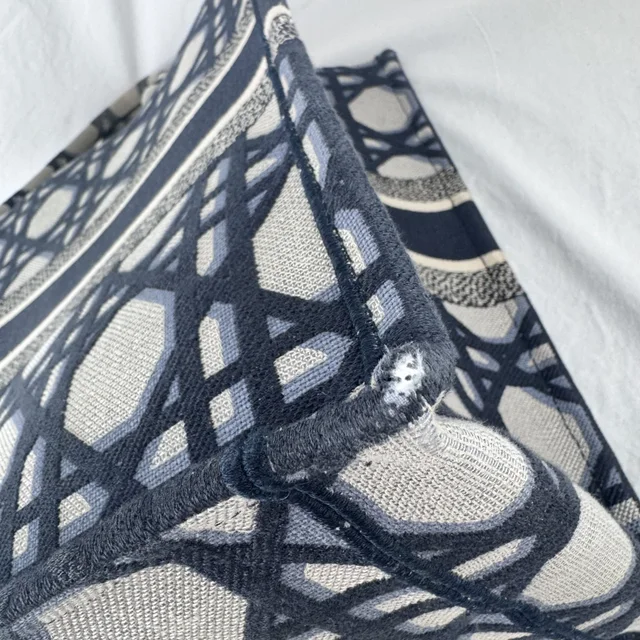 Dior Large Book Tote Bag in Canvas, Embroidered, macrocannage from Reowned, photo 8 of 10