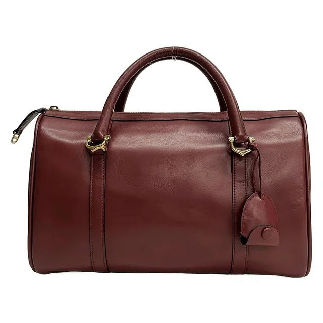 Cartier Handbag Must Line Bordeaux Leather in Burgundy Leather from The Reluxe