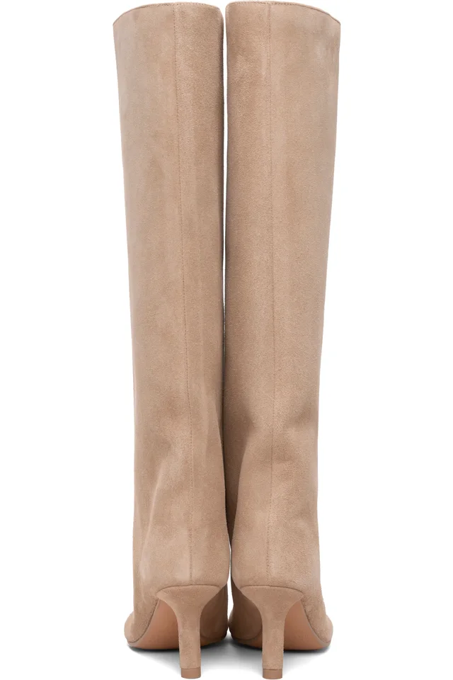 MM6 Maison Margiela Beige Anatomic Tall Boots, photo 2 of 5 from SSENSE