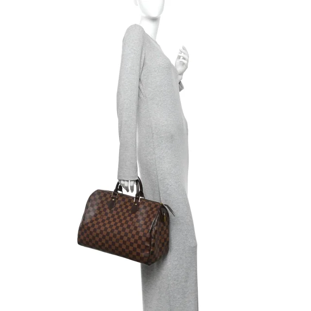 Louis Vuitton Damier Ebene Speedy 35 in Brown Coated canvas from FASHIONPHILE, photo 2 of 12