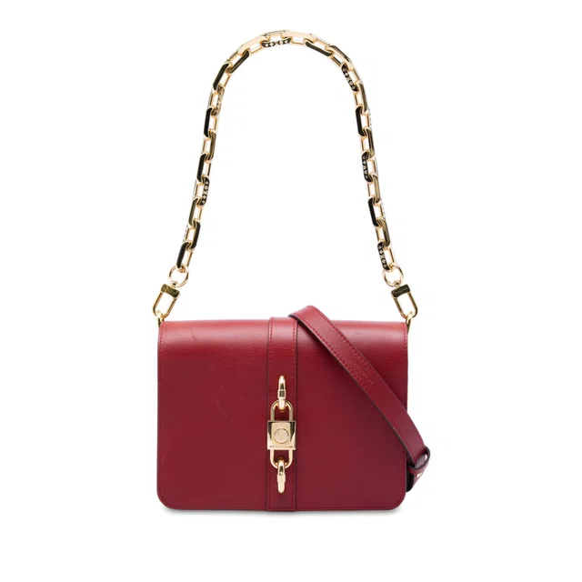 Red Louis Vuitton Calfskin Rendez Vous Satchel in Red Calfskin from Designer Revival