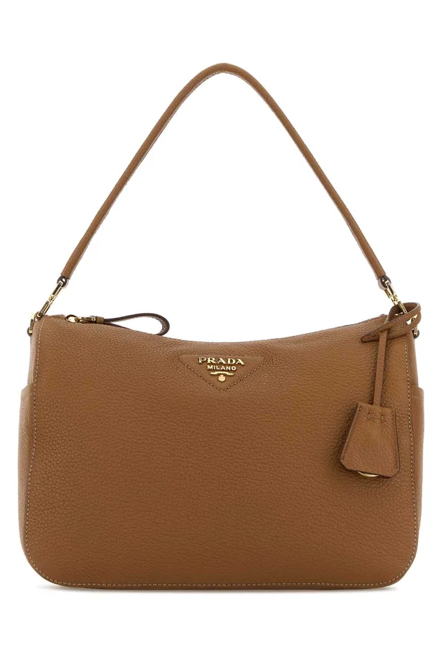 Prada Deer Leather Shoulder Bag — Brown in Brown Leather from HEWI