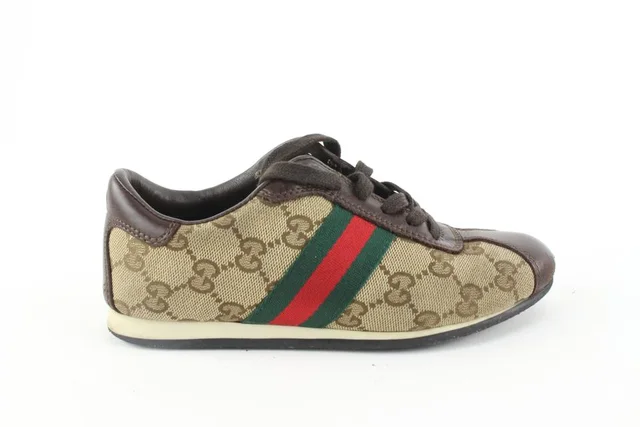 Gucci 1.5 US Kids Size Monogram GG Web Sneaker from Bagriculture