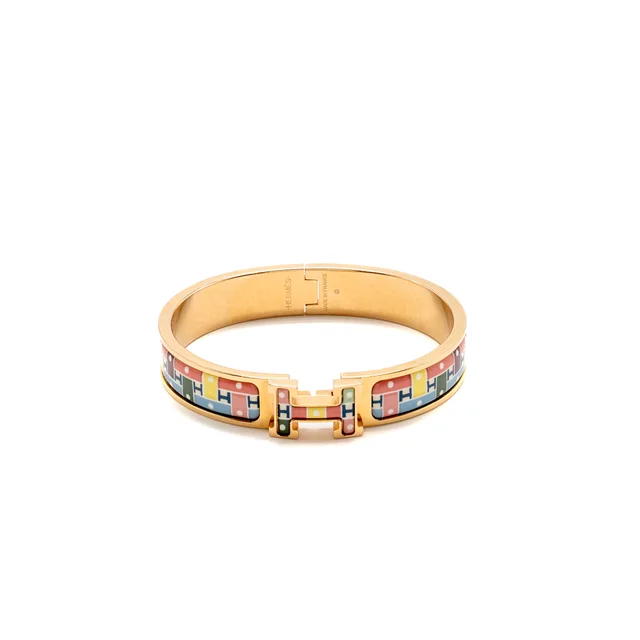Hermès Size GM Clic H Bracelet Son du H Multicolour RGHW from EMIER