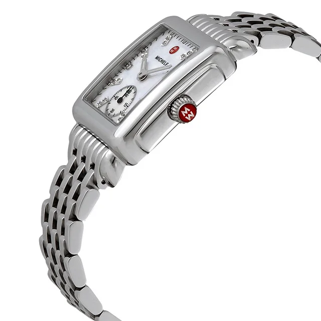 Michele Ladies Deco 16 Mother of Pearl Diamond Dial Watch MWW06V000002, photo 2 of 4 from Jomashop
