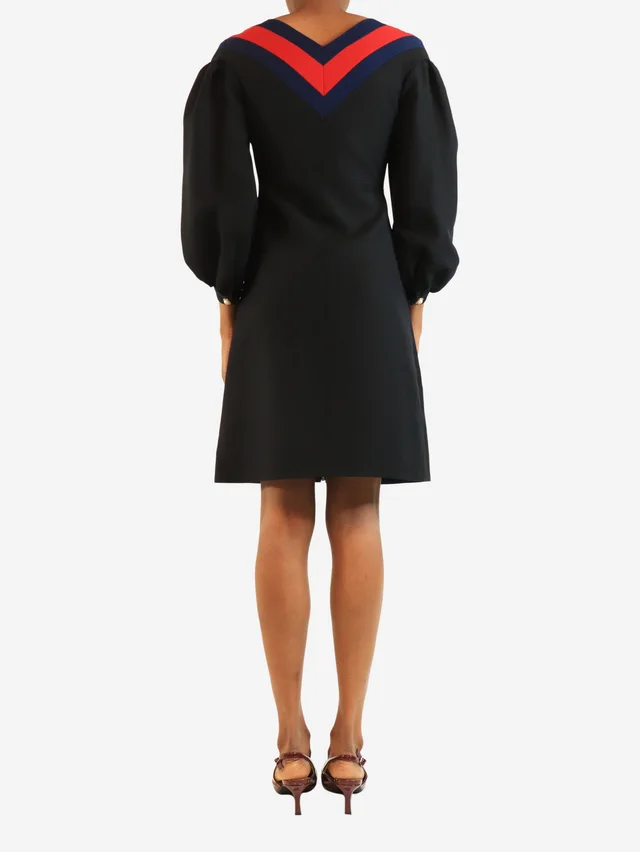 Gucci Black long-sleeve zip front midi dress - size UK 4 in Black from Sign of the Times, photo 2 of 2