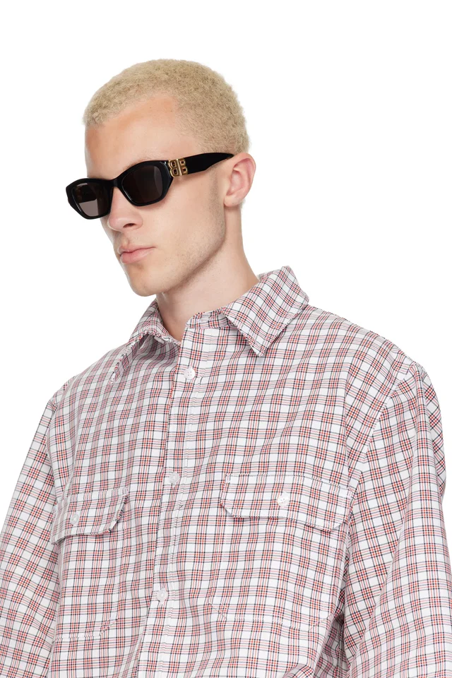 Balenciaga Black BB Sunglasses, photo 4 of 4 from SSENSE