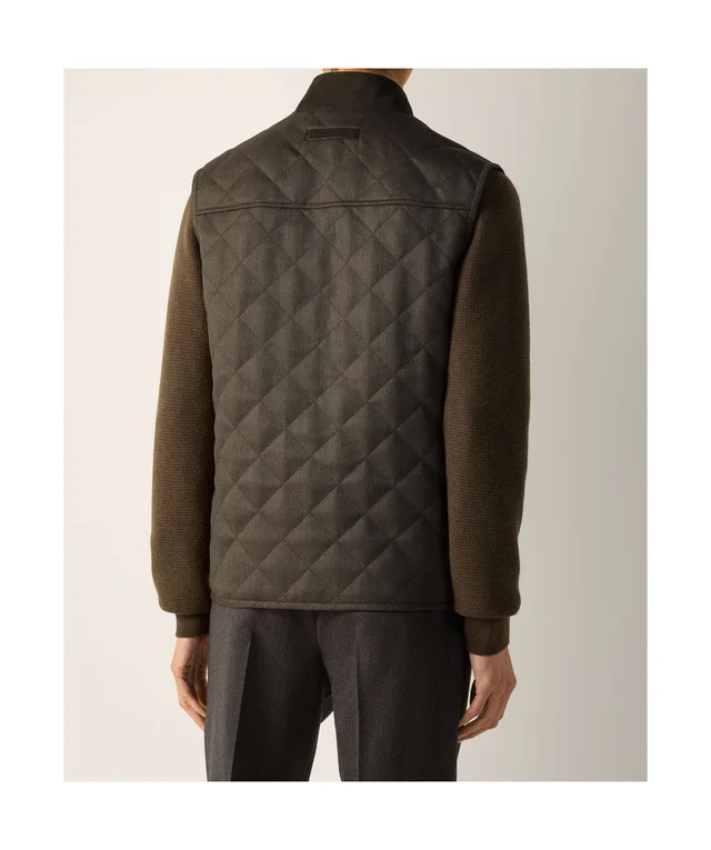 Zegna Dark Olive Green Trofeo 15milmil15 Wool Vest, photo 5 of 6 from SENSER