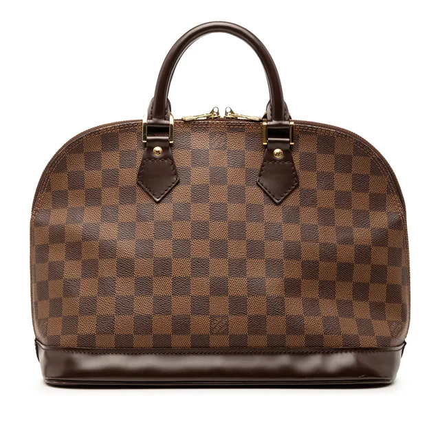 Brown Louis Vuitton Damier Ebene Alma PM Handbag in Brown Canvas from Designer Revival, photo 1 of 1