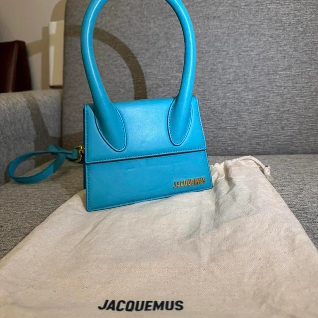 Jacquemus Women's Satchels - Blue in blue from Depop, photo 5 of 7