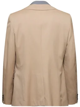 Comme des Garçons Homme Plus Short Double-Breasted Jacket in 100% Wool, photo 6 of 8 from LUISAVIAROMA