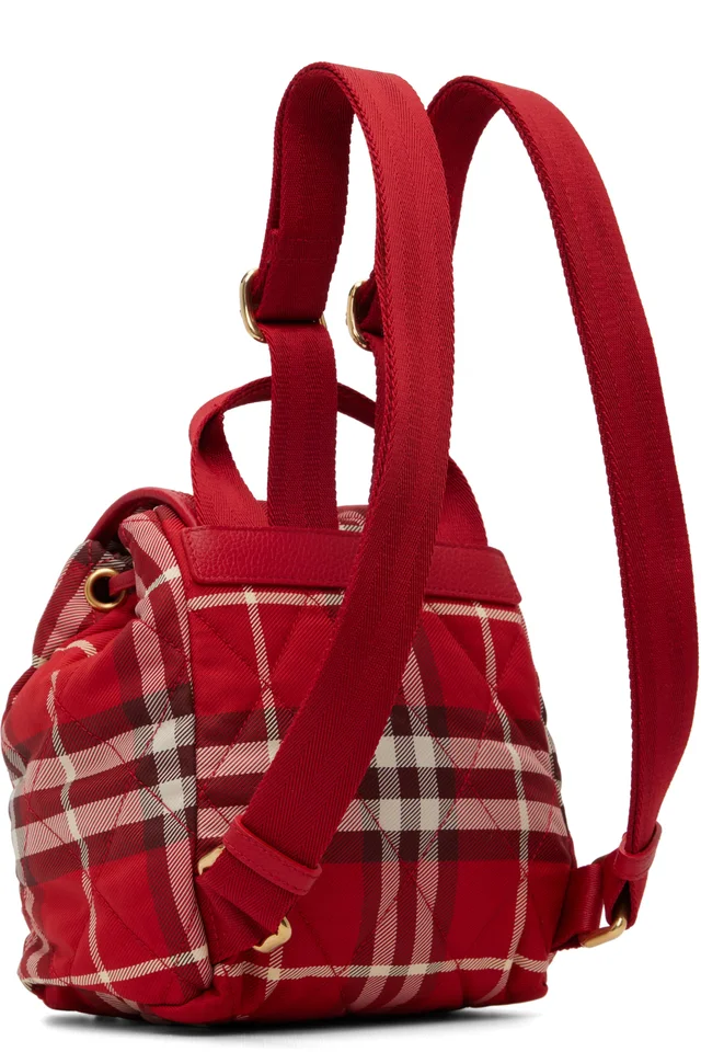 Burberry Red Mini Horseshoe Backpack​, photo 3 of 4 from SSENSE