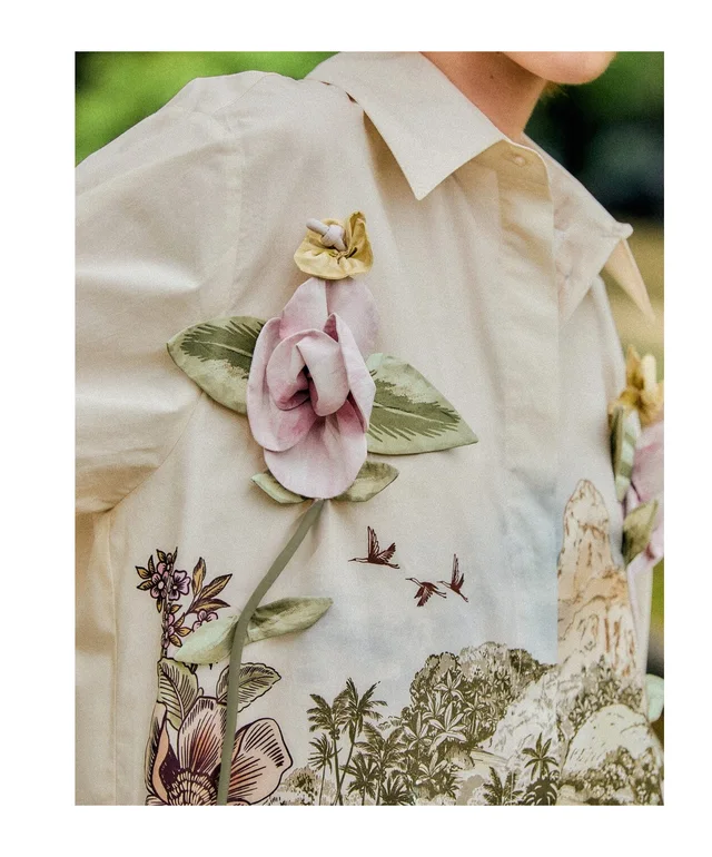 Farm Rio Toile De Rio Long Sleeve Shirt, photo 5 of 5 from SENSER