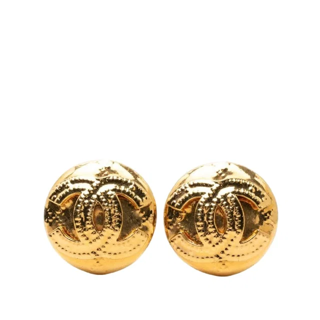 Chanel 94P CC Logo Vintage Round Earrings from The Reluxe