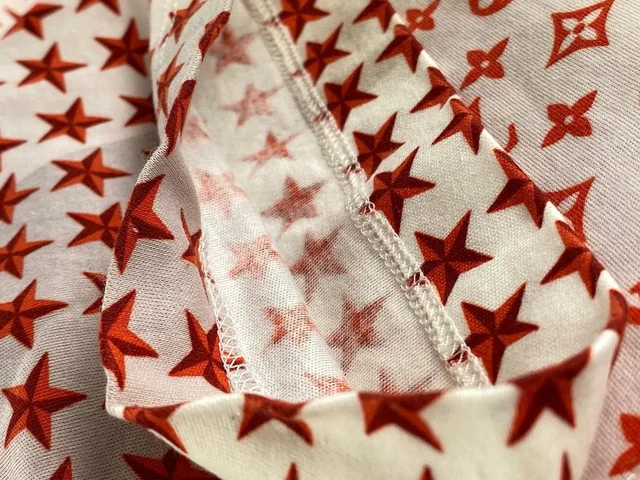 Rare Men's XL Orange Star LV Logo Monogram T-Shirt in Orange Canvas from Bagriculture