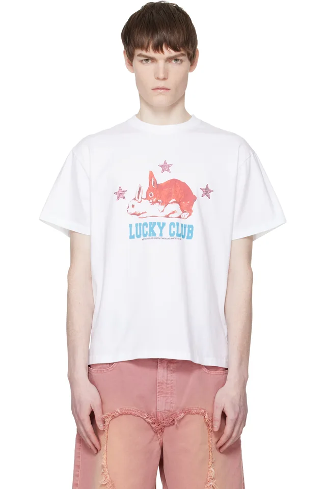 Carne Bollente White 'Lucky Club' T-shirt, image 1 of 1 from SSENSE