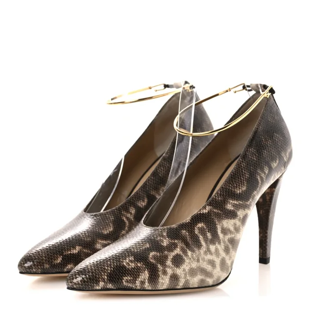 Fendi Vitello Karung Effect Filo Pumps 39 Beige in Beige from FASHIONPHILE, photo 4 of 11